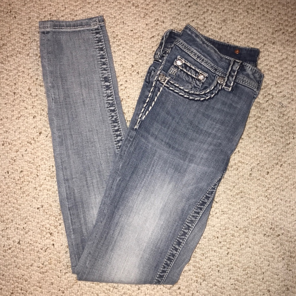 Miss Me Blue Skinny Jeans